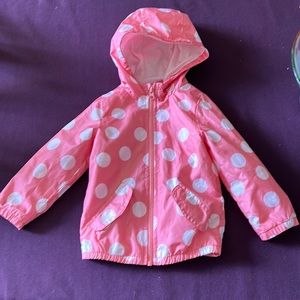 Carter’s Baby Girl Pink Polka Dot Windbreaker {Water-Resistant}